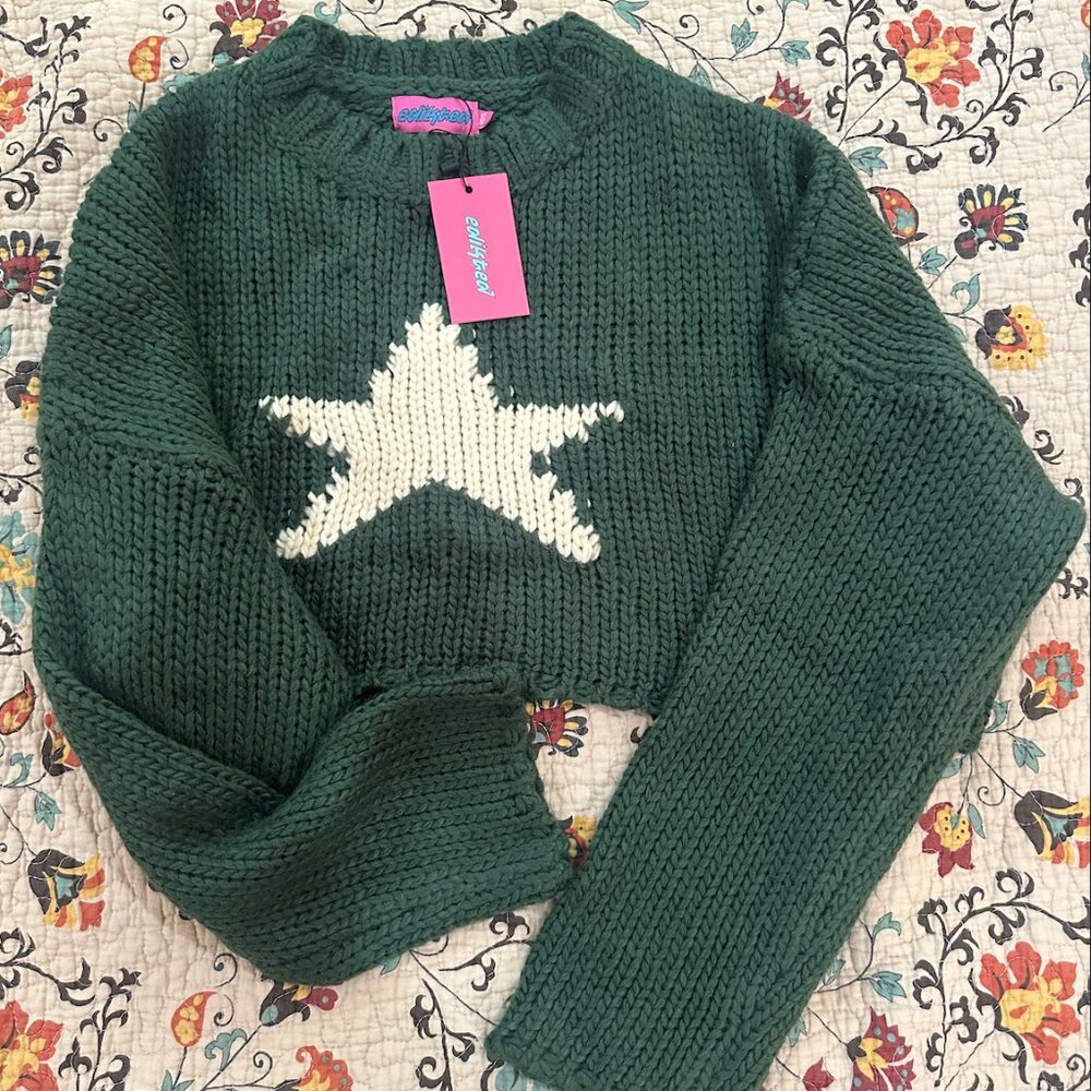 Mega Star Cropped Sweater from EDIKTED - Picture 2 of 5